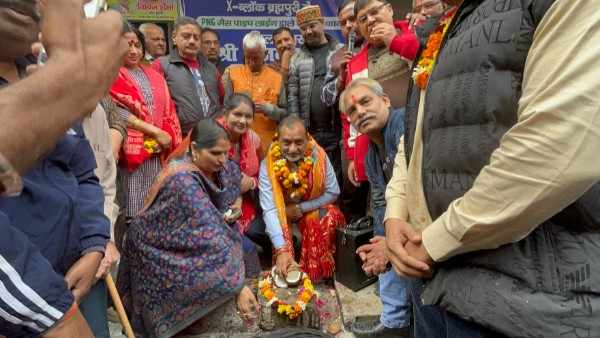 ब्रह्मपुरी में पीएनजी गैस पाइपलाइन कार्य का शिलान्यास, विधायक अजय महावर ने पूरा किया चुनावी वादा