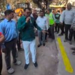 कल्याणपुरी में जाम से राहत के लिए दुकानों के आगे खींची गई पीली पट्टी, अतिक्रमण करने वालों पर होगी कार्रवाई